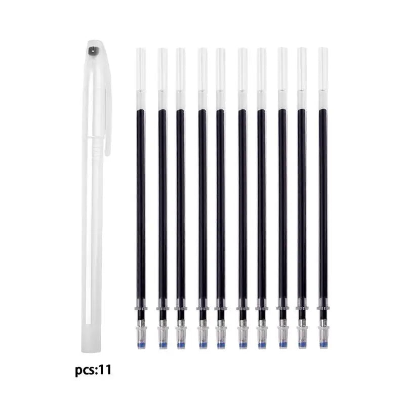 10-21pcs Heat Erasable Magic Marker Pen Fabric Pencil Temperature Disappearing Marker Pens Line Marking DIY Craft Sewing Parts