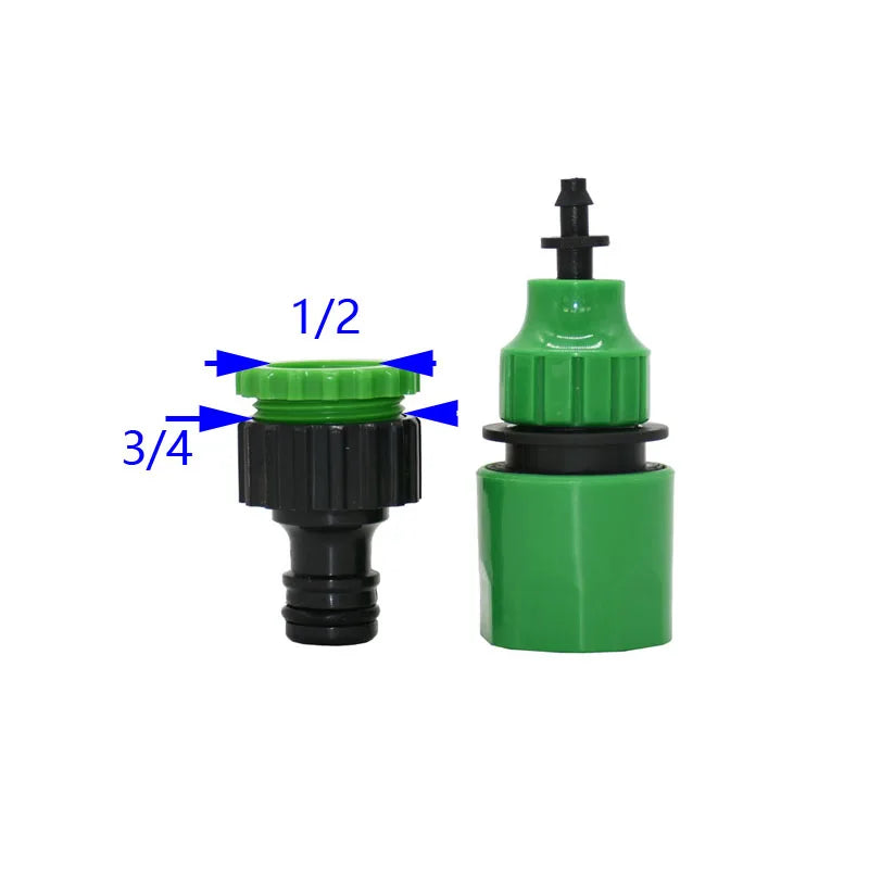 1/4 inch Garden Hose Water Quick Connector To 1/2 3/4 Male 3/8"  Hose Connector Watering 1PCS