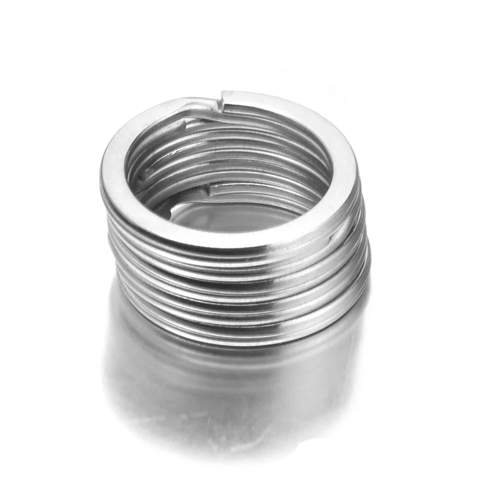 Aiovlo 20pcs/lot Stainless Steel Make Keychain Key Ring Flat