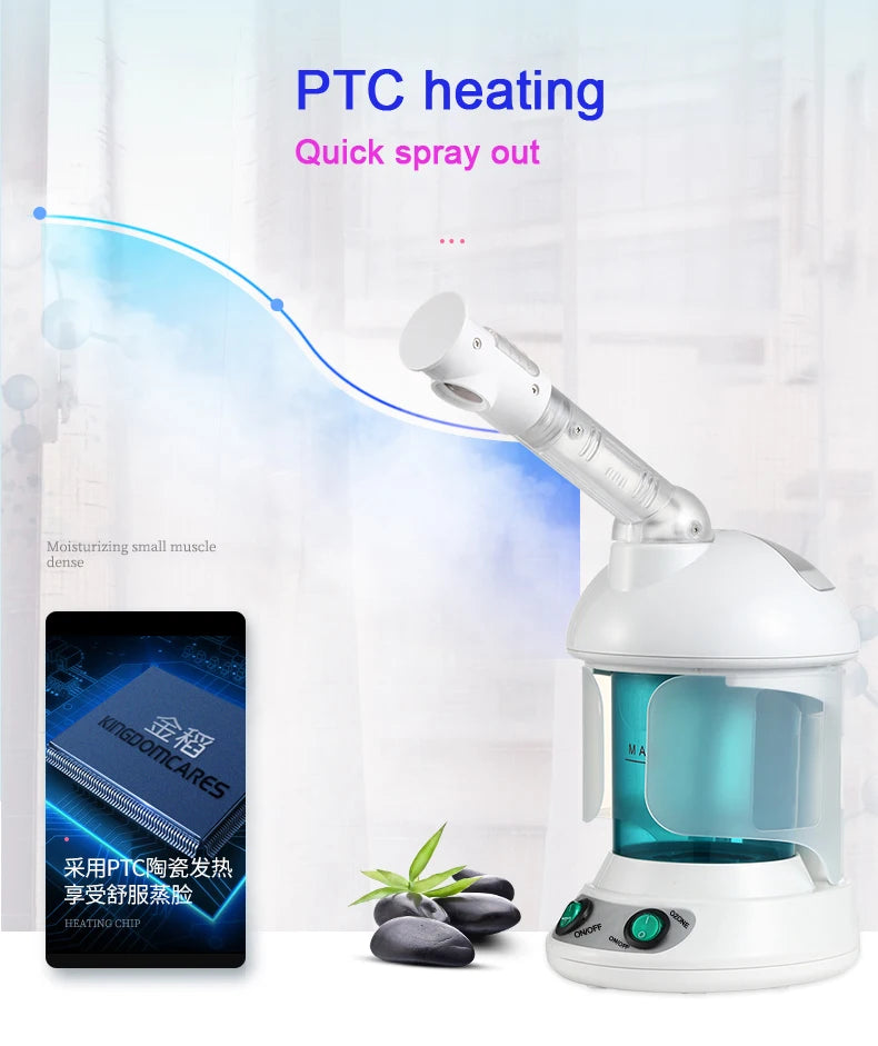 Professional Beauty Salon Nebulizer Skin Care Face Facial Steamer Vaporizer Spa Steam Spray Humidifier Nano Mister Fogger