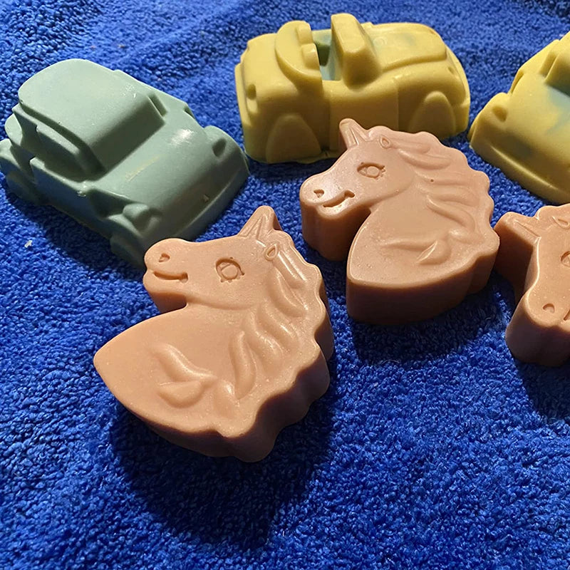 Car Silicone Mold For Baking 3D Auto Soap Candle Mould Ice Cube Tray Kids Birthday Party Cake Decorating Tools Cupcake Topper