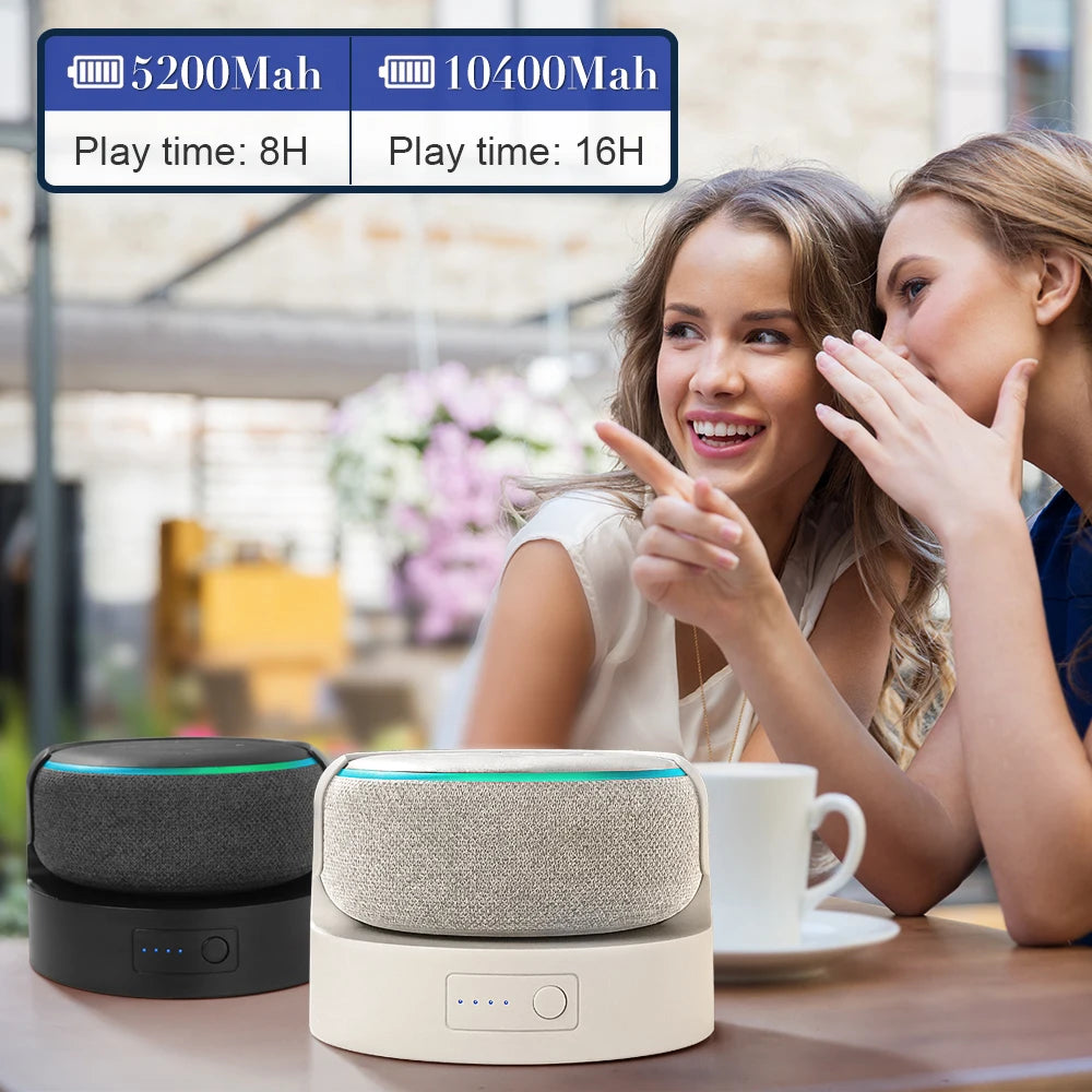 Battery Base for Echo Dot 3rd Gen Alexa Speaker Holder Mount Rechargable Docking Station For Echo Dot 3rd wireless Charger