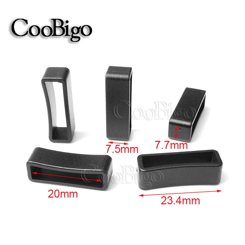 10pcs/pack Plastic Belt Loop Keeper Square Loop Buckles Belt Harness Backpack Straps