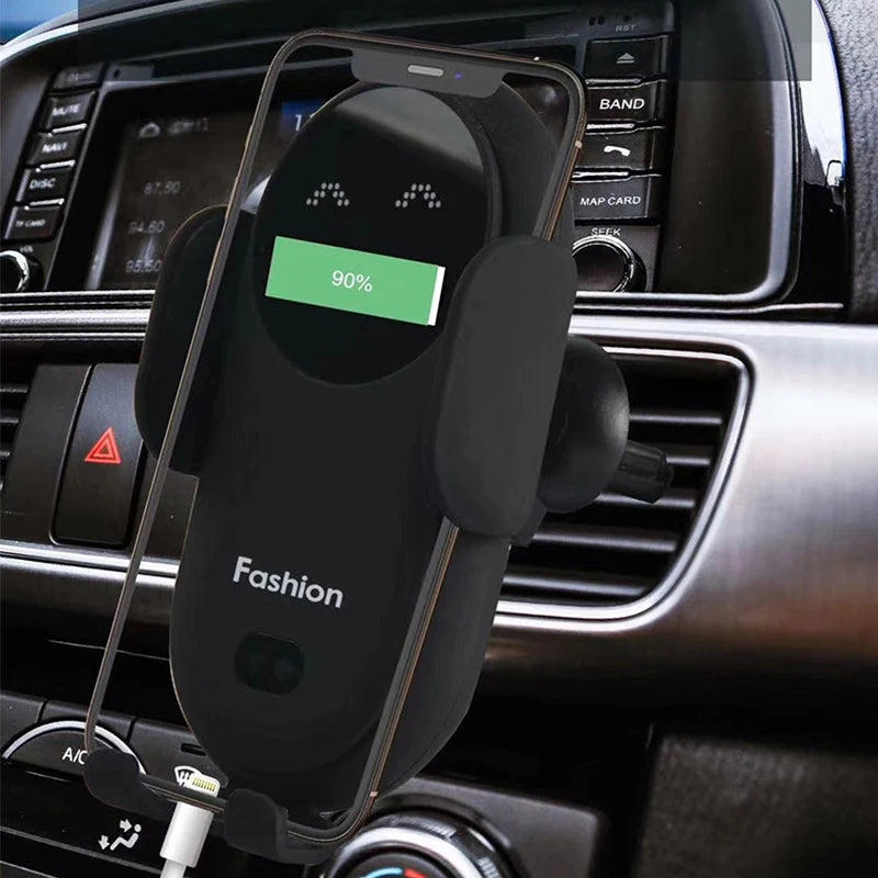 Fashion Smart Sensoor Car Wireless Charger Phone Stand Automatic Clamping Car Fast Charger Mobile Holder Mount In Car Air Outlet