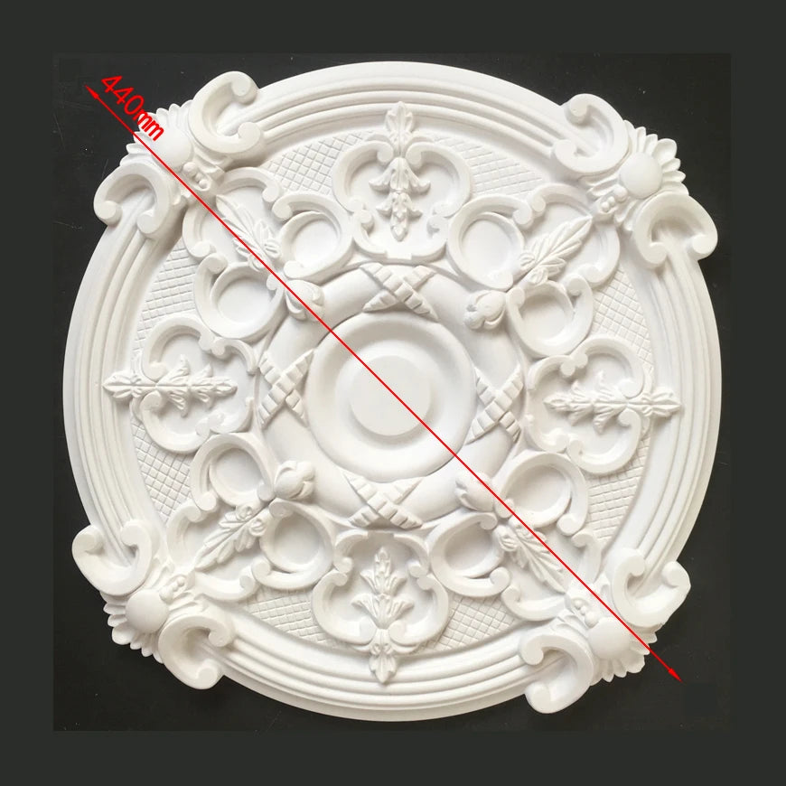 PU Decorative Ceiling Rose Chandelier Ceiling Plate Rosette Pendant Light Base Decor Panel Polyurethane Medallion
