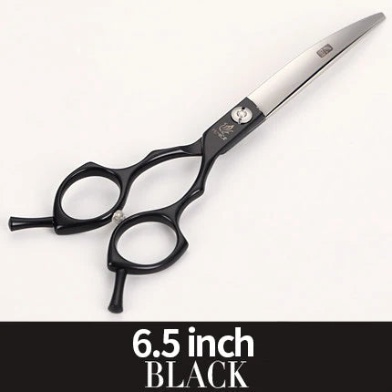 Fenice Professional symetrical handle colorful 6.5 inch pet dog curved animal grooming scissors