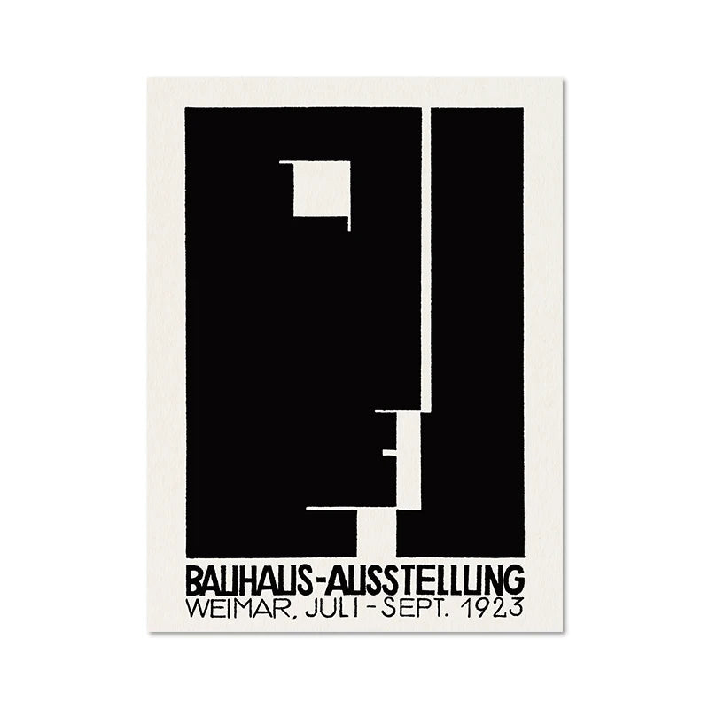 Bauhaus Museum Exhibition Posters and Prints Gallery Wall Art Pictures , Herbert Bayer Art Canvas Painting for Living Room Decor