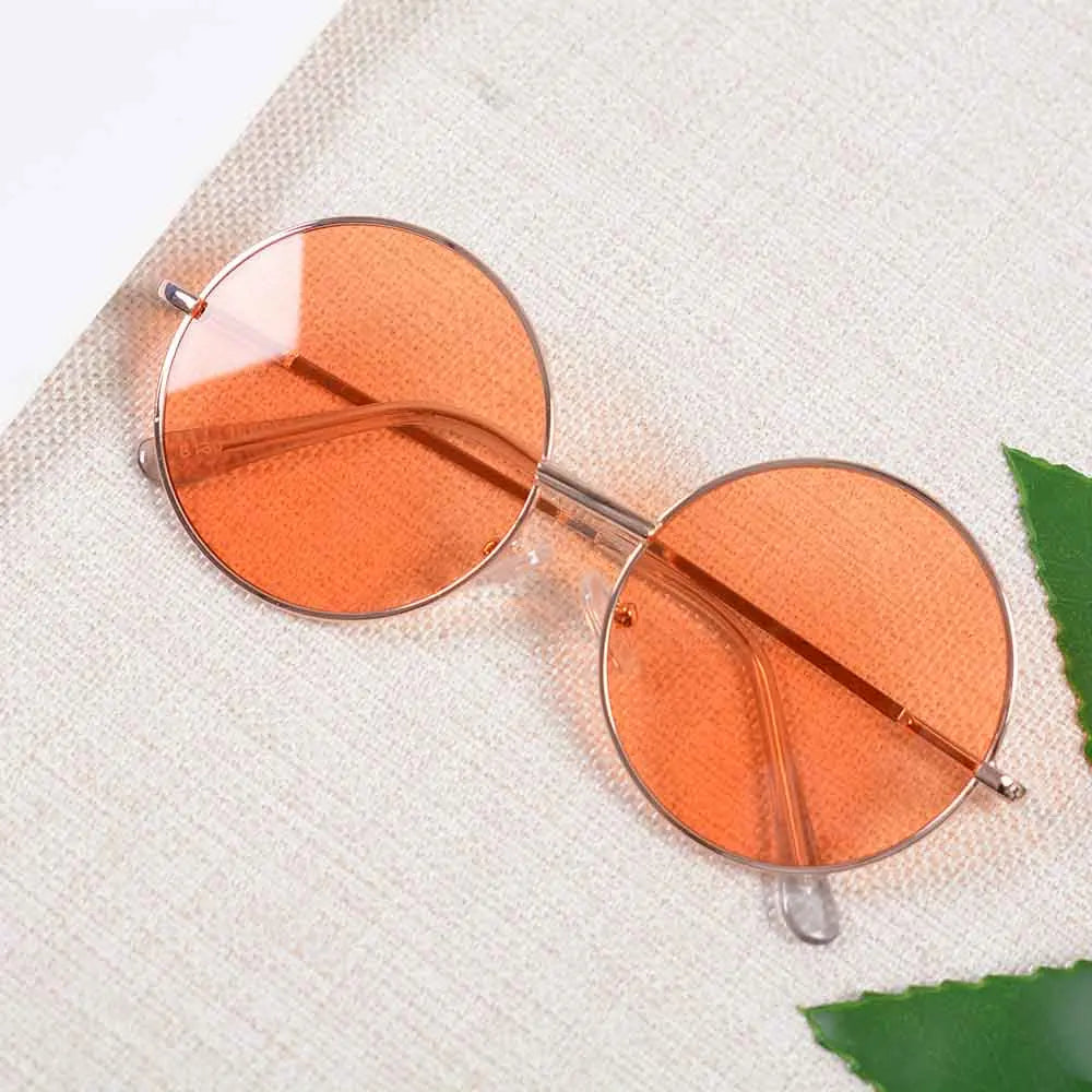 Retro Round Sunglasses Children 2-8 Years Old Baby Glasses British Style Metal Sun Sunglasses Visor Mirror Uv400