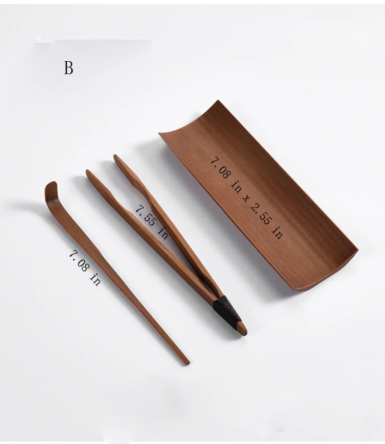 Handmade Chinese Bamboo Tea Tools Set, Spoon Clip, Scoop, Kung Fu, Gongfu Accessories, Ceremony Gift