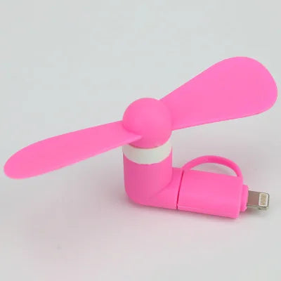 Portable Micro USB Cooling Fan Mute Mini Cooler for Mobile Android and iPhone Cell Phone for Office Outdoor Household Travel