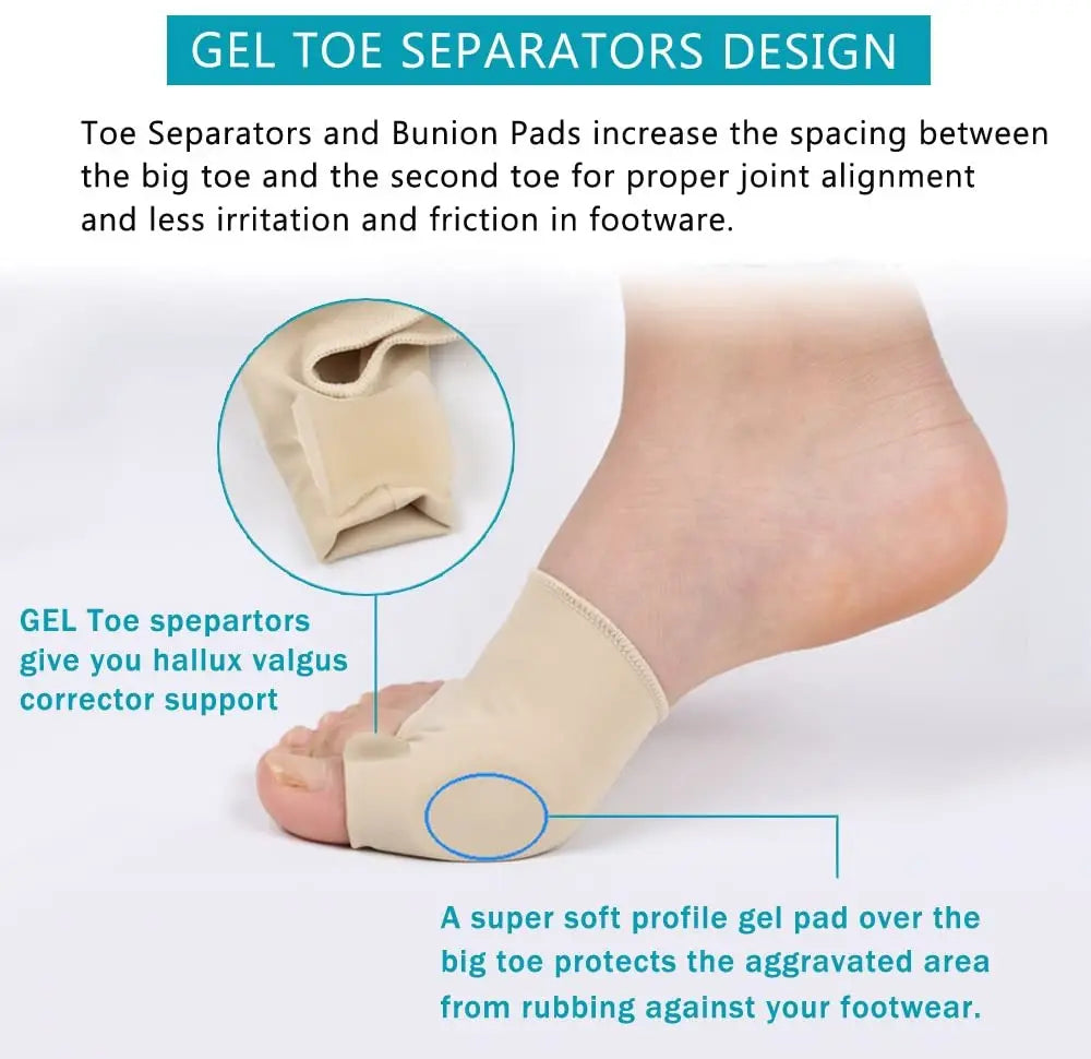 Bunion Corrector for Women & Men-Bunion Pads Relief Orthopedic Sock Cushion Sleeve Splint Gel Protector Support Brace w/Non-Slip