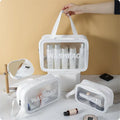 Women's Bag Portable Travel Wash Makeup Bag Clear Makeup Bag Waterproof Cosmetic Lettered Skin Care Makeup Beauty Bags