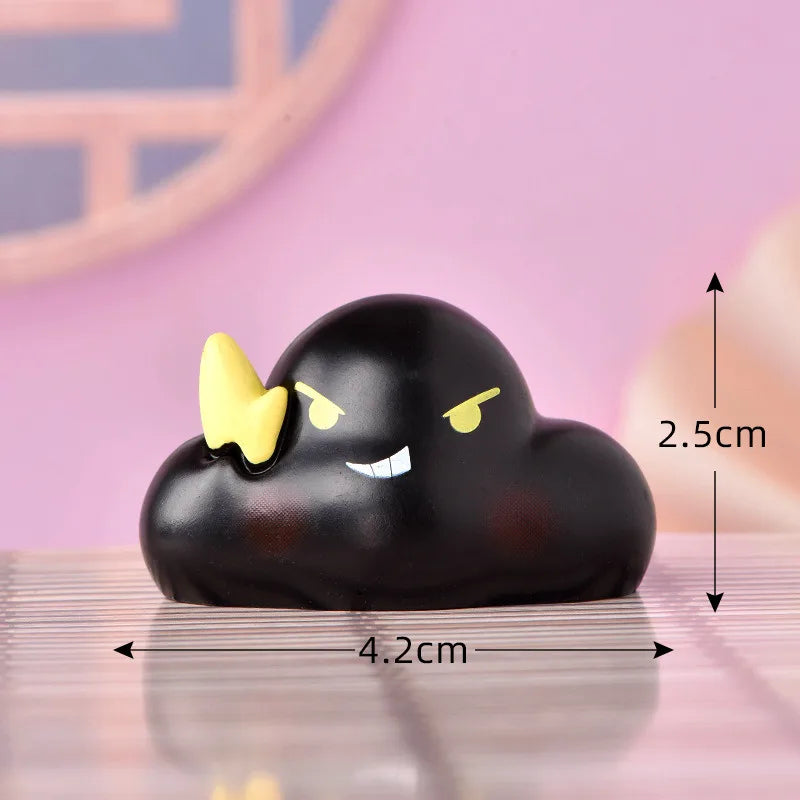 Cute Simulation Avocado Peach Sushi Egg Figurine Resin Cartoon Model Home Decor DIY Miniature Fairy Garden Cake Accessories