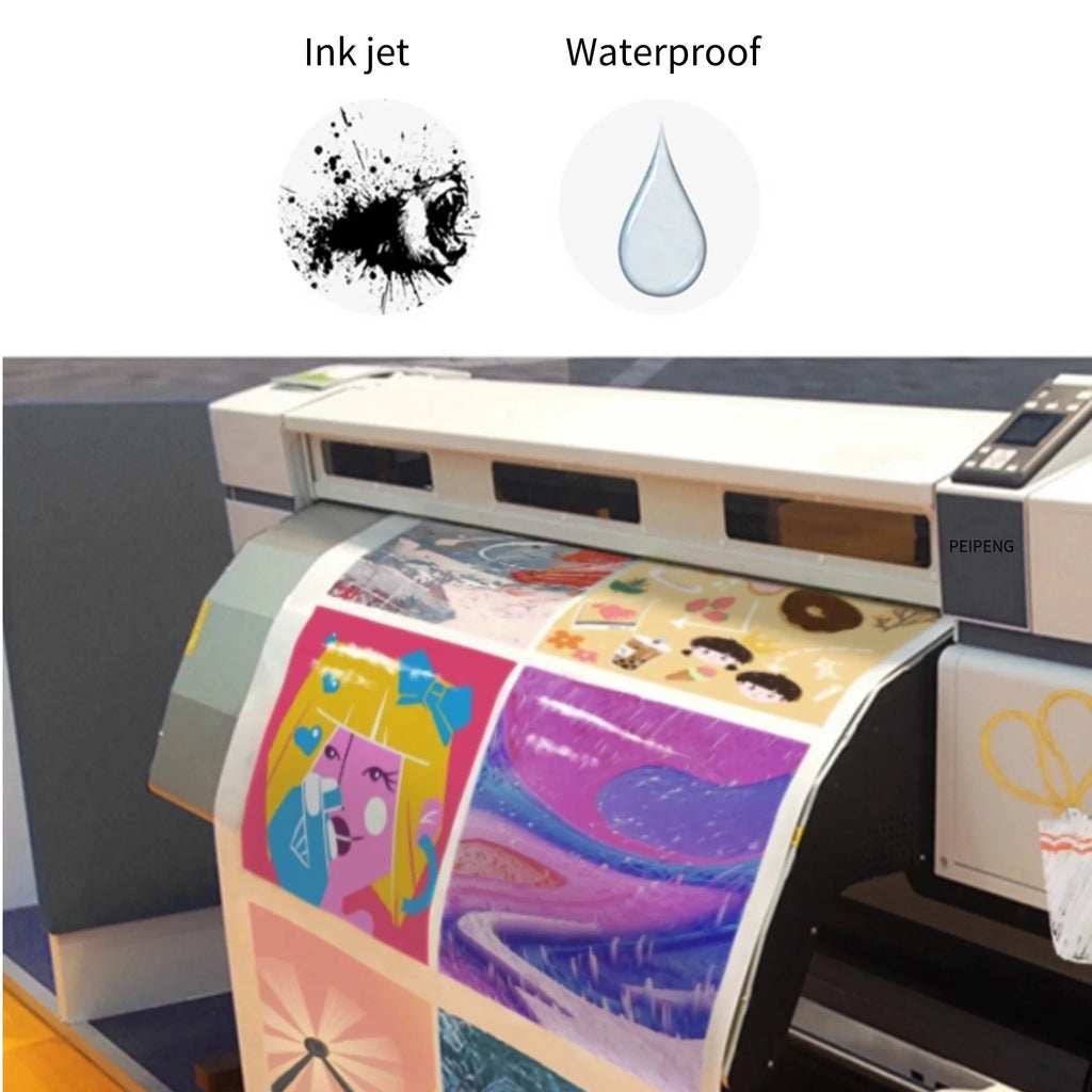 50/10 Sheets A4 Transparent Printable Vinyl Sticker Paper Waterproof Self-Adhesive Glossy paper for Inkjet Printer DIY Crafts