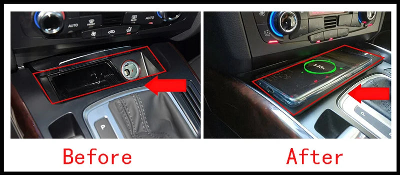 Car wireless charger phone charger charging plate phone holder for Audi A4 B8 B9 A4 Allroad A5 S5 RS5 Q5 SQ5 accessories