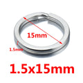 Aiovlo 20pcs/lot Stainless Steel Make Keychain Key Ring Flat