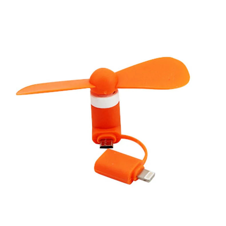Portable Micro USB Cooling Fan Mute Mini Cooler for Mobile Android and iPhone Cell Phone for Office Outdoor Household Travel