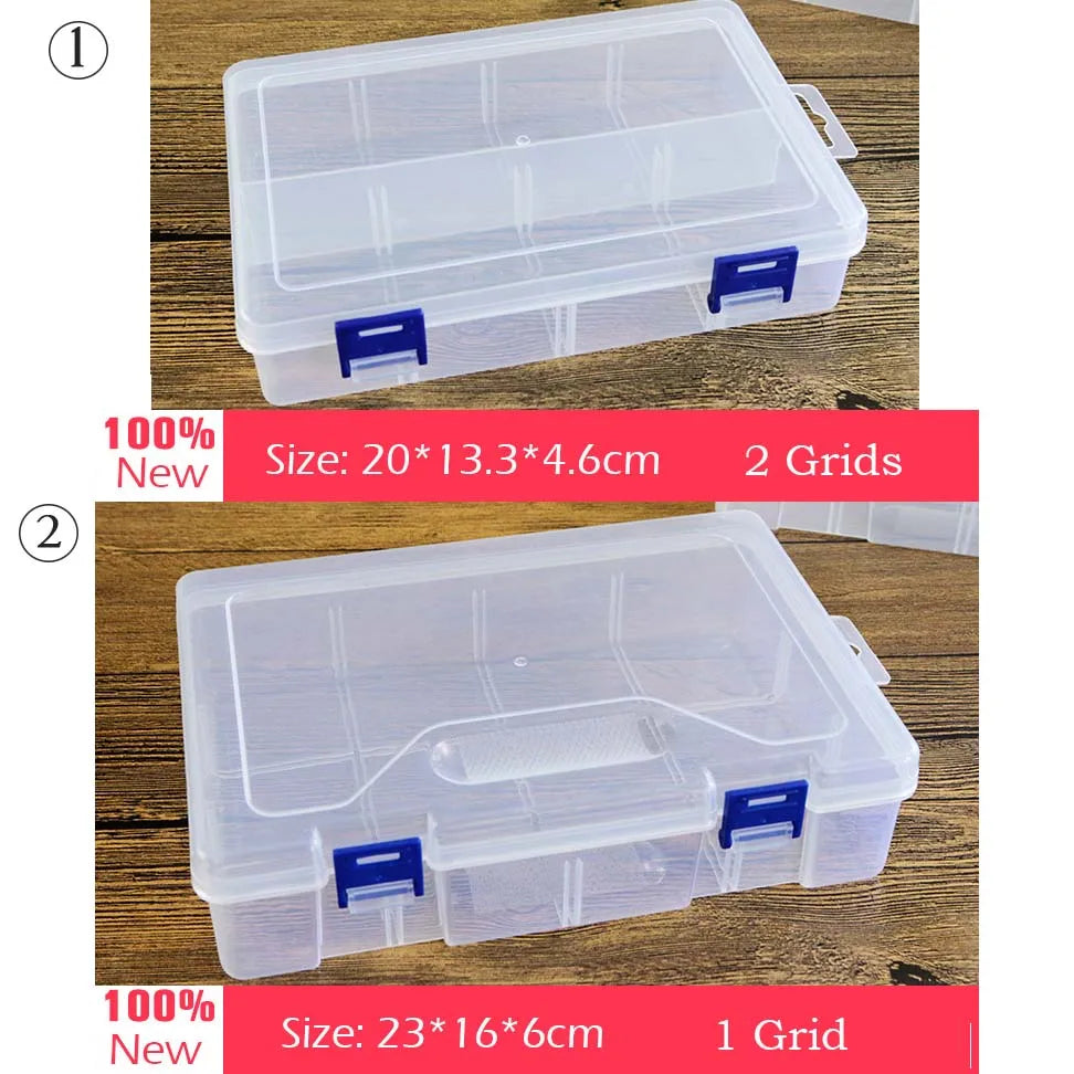 Multi Grids Plastic Detachable Storage Boxes Bins for Tools&Jewelry&Fishing Gear&Screw Desk Organizer cajas de madera