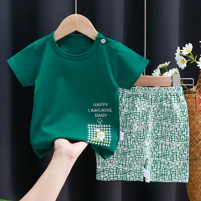 Kids Clothes Set Baby Boy/Girl T-Shirt + Shorts Summer Clothing