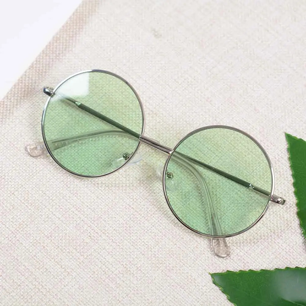 Retro Round Sunglasses Children 2-8 Years Old Baby Glasses British Style Metal Sun Sunglasses Visor Mirror Uv400