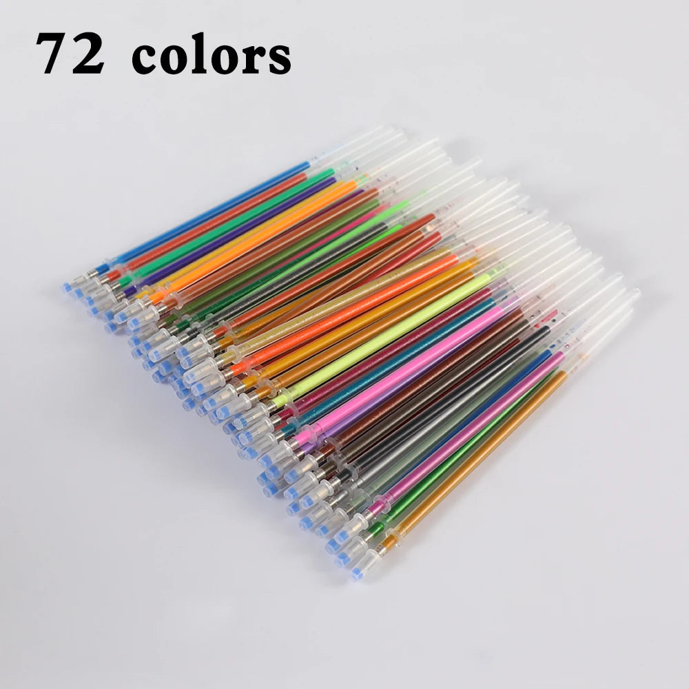 0.8mm 100 Colors Ballpoint Pen Fluorescent Refills Color Flash