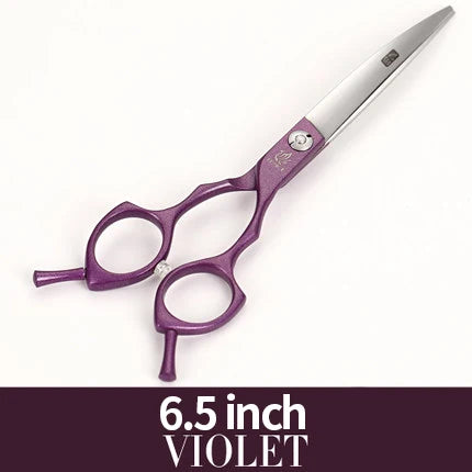 Fenice Professional symetrical handle colorful 6.5 inch pet dog curved animal grooming scissors