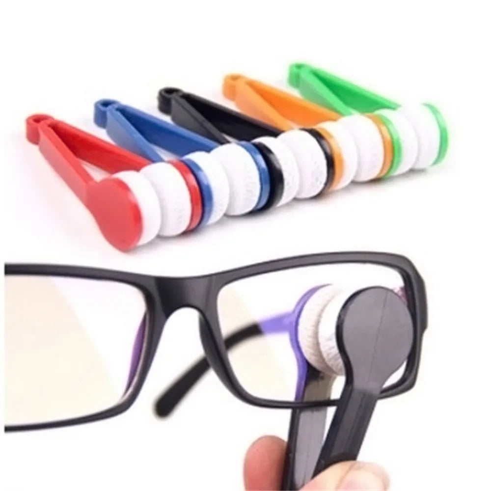 Mini Portable Microfiber Brush For Glasses Eyeglass Spectacles Microfiber Cleaning Brushes Sunglasses Screen Cleaner Tools d5