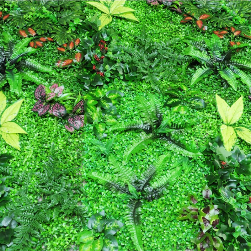 40x60cm Green Artificial Plants Wall Panel Plastic Outdoor Lawns