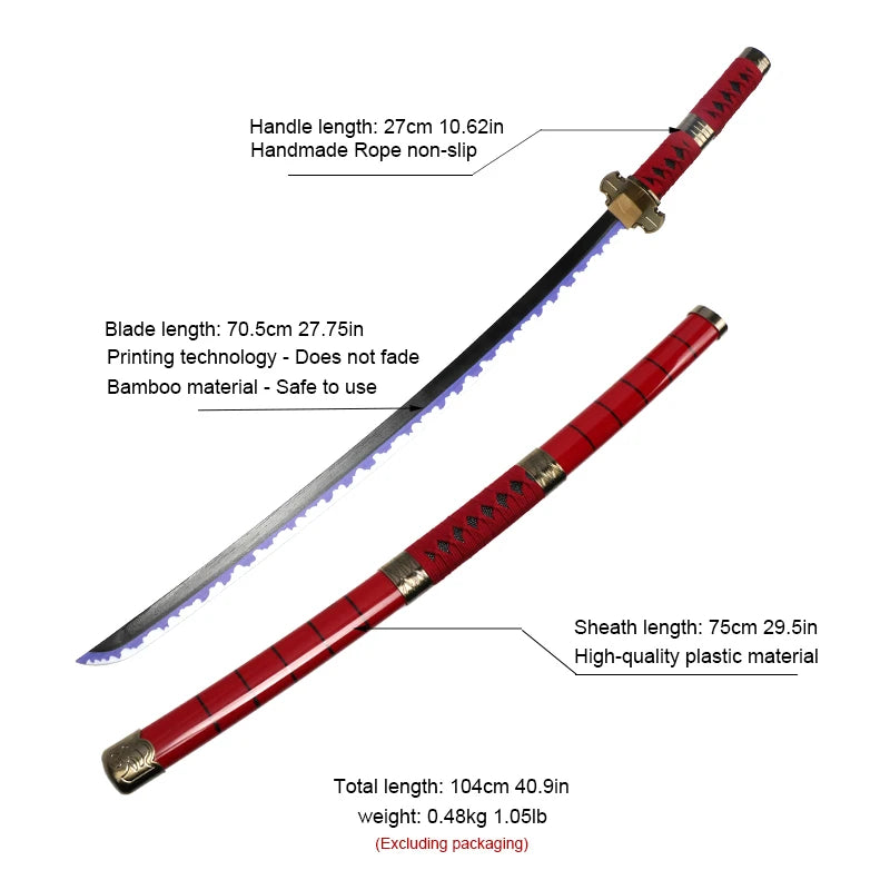 Roronoa Zoro Katana Sword Set, 104cm