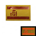 Black White IR Reflective Spain Patch Infrared Spanish Flag Patches Embroidery Patch For Backpack Clothes