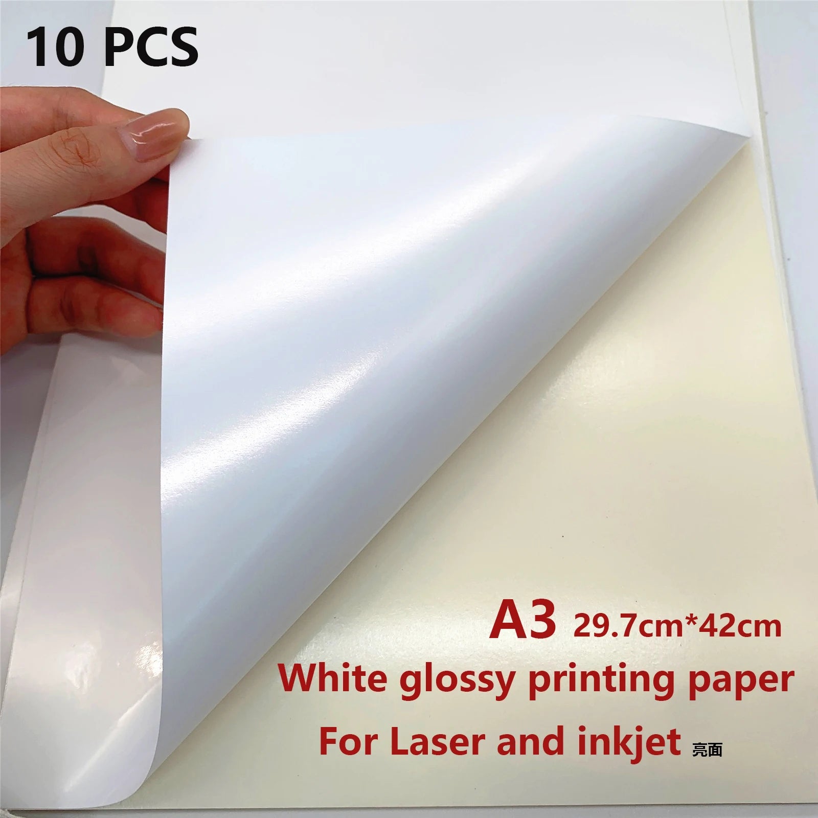 50/10 Sheets A4 Transparent Printable Vinyl Sticker Paper Waterproof Self-Adhesive Glossy paper for Inkjet Printer DIY Crafts