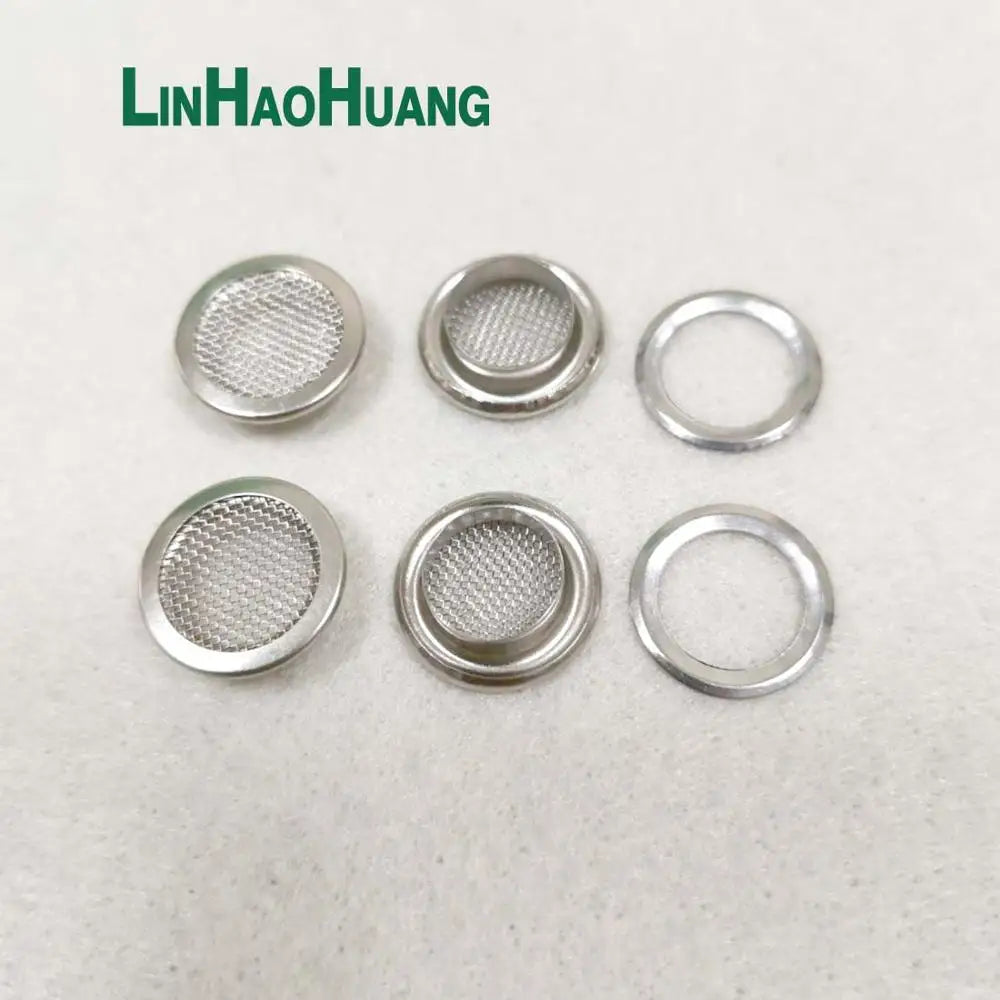 100Sets/Lot 14/15.5mm Metal Brass Mesh Eyelets Washer Metal Grommet Nikckle/Black nickle Color