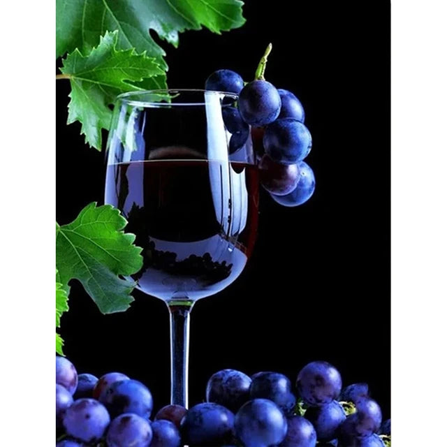 HOMFUN Full Diamond "Red Wine Glass" DIY 5D Diamond Painting Cross Stitch Home Decor Picture Of Rhinestone Handmade
