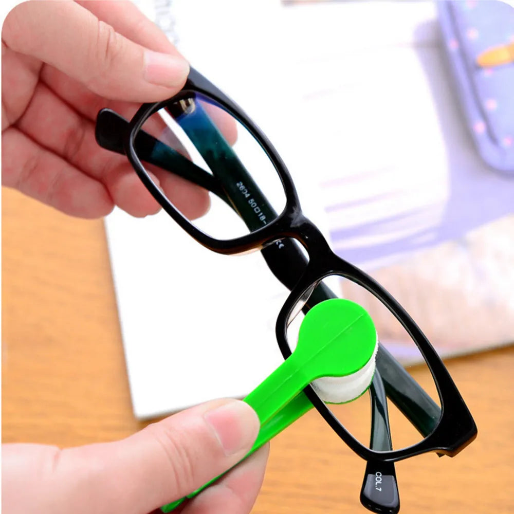 Mini Portable Microfiber Brush For Glasses Eyeglass Spectacles Microfiber Cleaning Brushes Sunglasses Screen Cleaner Tools d5