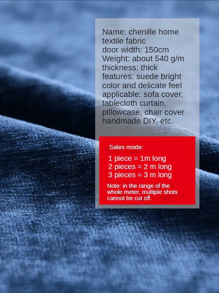 Anti-cat Scratch Chenille Fabric By The Meter for Upholstery Sofa Furniture Curtain Tablecloth Sewing Thick Wear-resistant Cloth