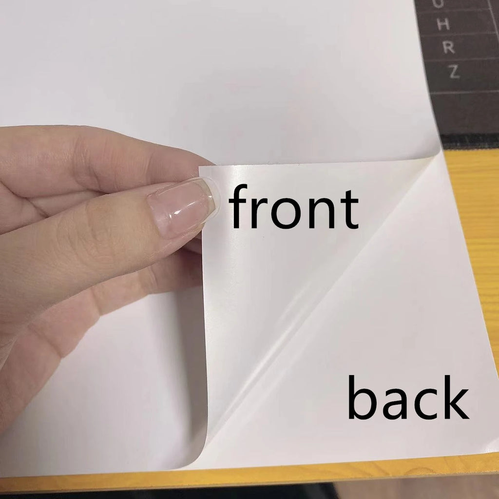 50/10 Sheets A4 Transparent Printable Vinyl Sticker Paper Waterproof Self-Adhesive Glossy paper for Inkjet Printer DIY Crafts