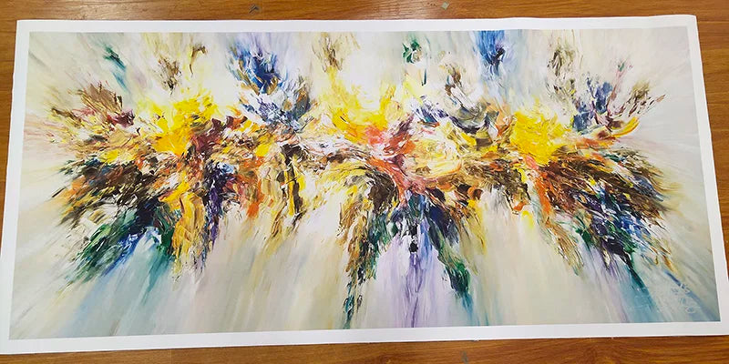 Abstract Colorful Canvas Painting Quadro Flower Posters and Prints Wall Art Pictures Cuadros Living Room Home Decor No Frame