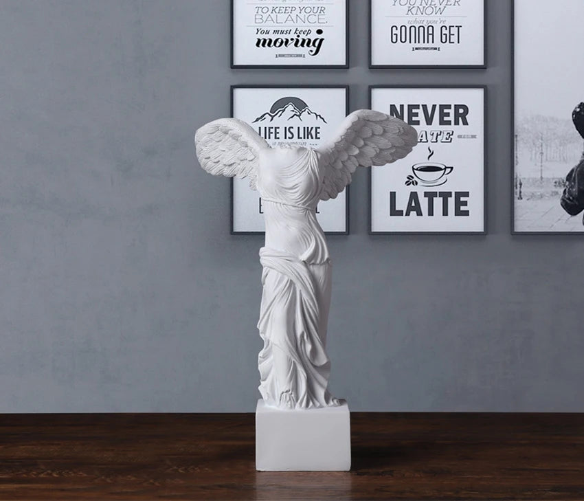 24.5cm Victoria Goddess Figure Sculptures, Roman Winged Victory Samothrace Desktop Ornements Pour Home Decor Collection Gifts