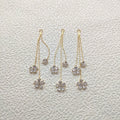 ! 75x10mm 10pcs Plating Real gold Zircon/Chain Charm For