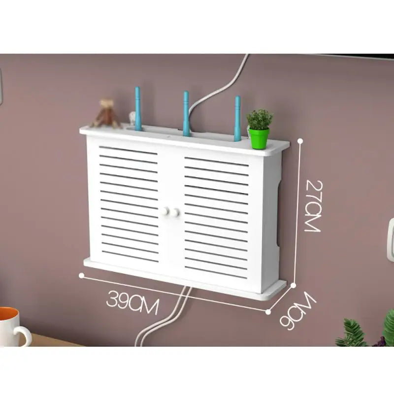 Punch-free Double Layers Wall Shelf TV set-top Box Rack Living Room Router Wall Hanging Storage Box Wireless Wifi Router Shelf
