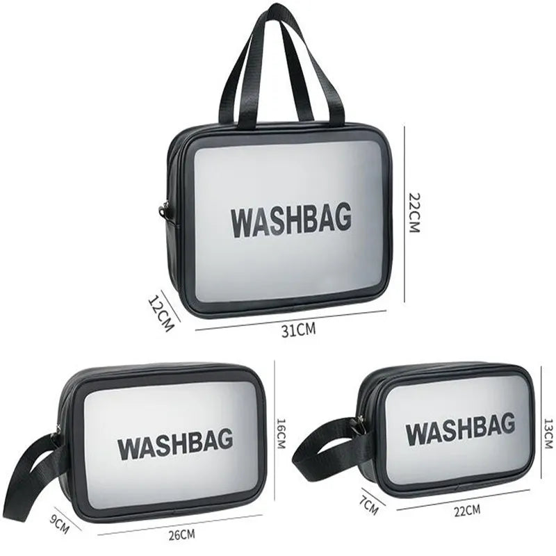 Women's Bag Portable Travel Wash Makeup Bag Clear Makeup Bag Waterproof Cosmetic Lettered Skin Care Makeup Beauty Bags