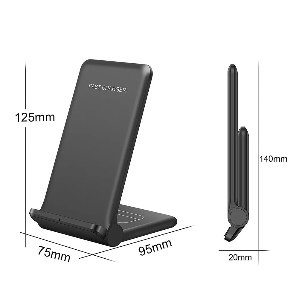 Foldable Wireless Charger 25W 2 in 1 Fast Charging Stand Pad For iPhone 15 14 13 12 11 8 XR X 8 Airpods Pro Samsung S23 S22 S21