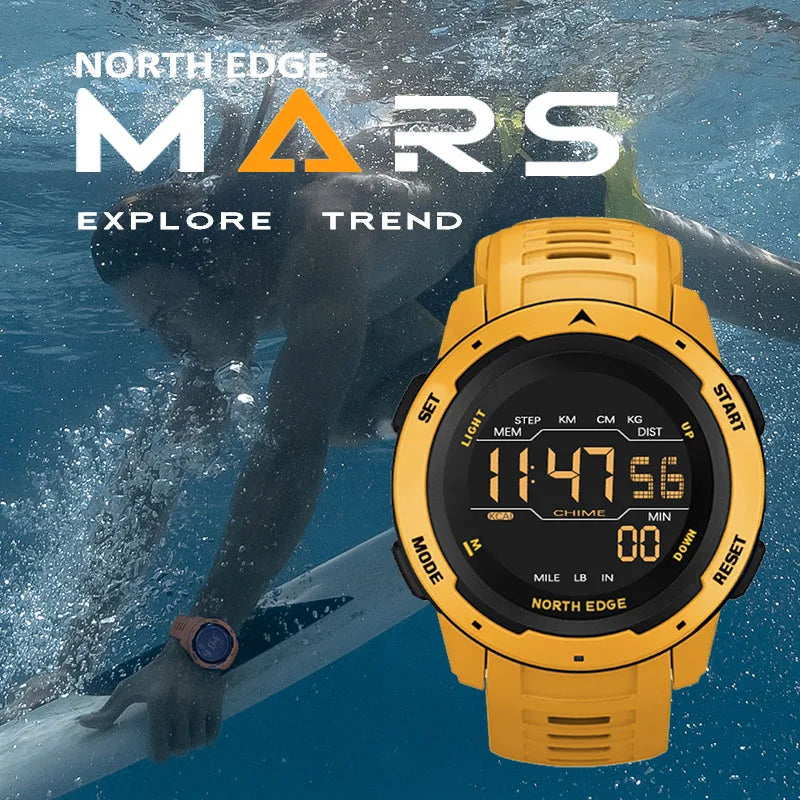 NORTH EDGE Mens Smart Watch Women Sportswatch Dual Time