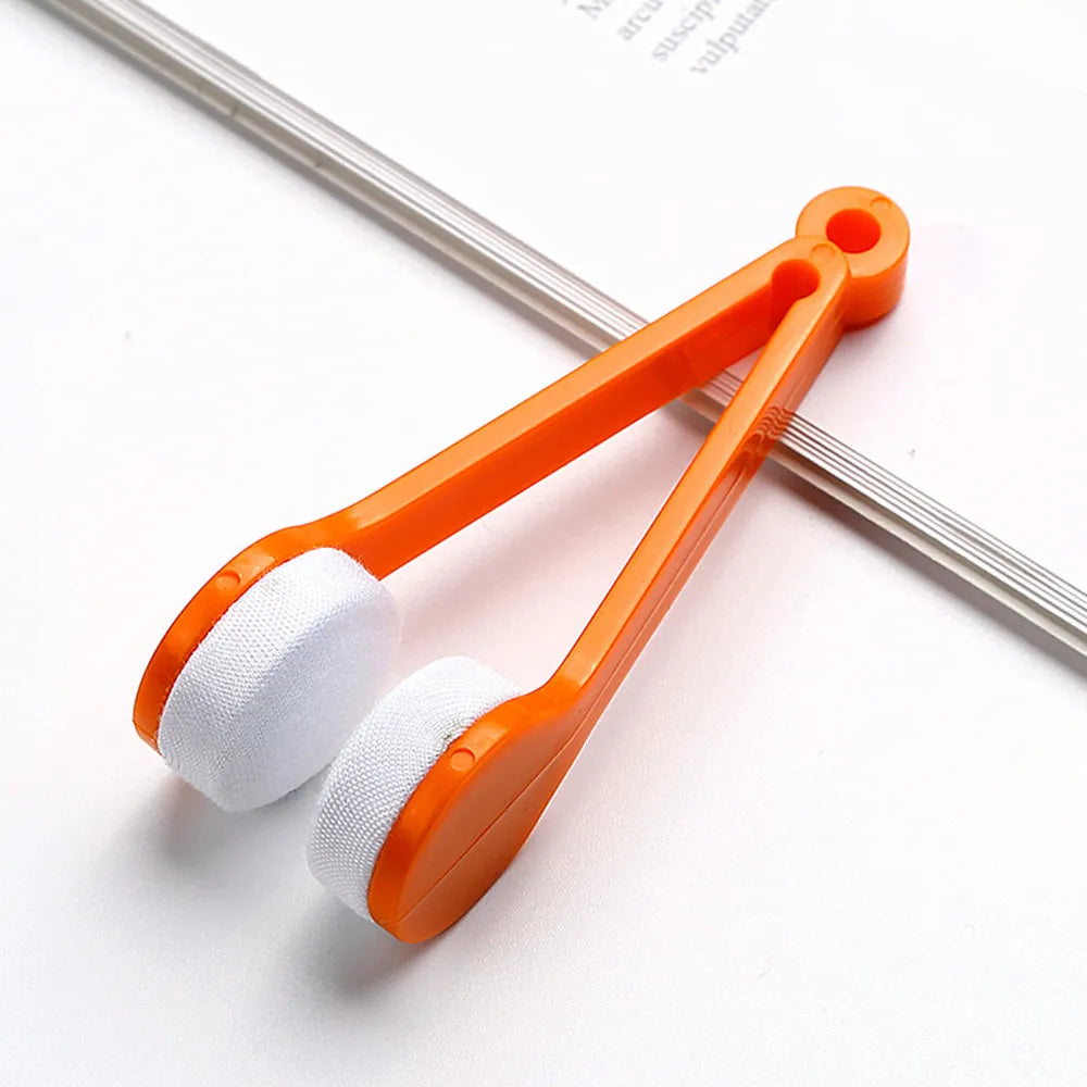 Mini Portable Microfiber Brush For Glasses Eyeglass Spectacles Microfiber Cleaning Brushes Sunglasses Screen Cleaner Tools d5