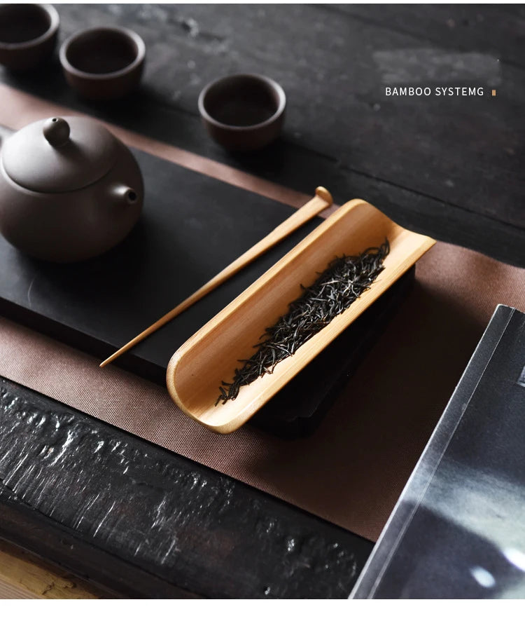 Handmade Chinese Bamboo Tea Tools Set, Spoon Clip, Scoop, Kung Fu, Gongfu Accessories, Ceremony Gift