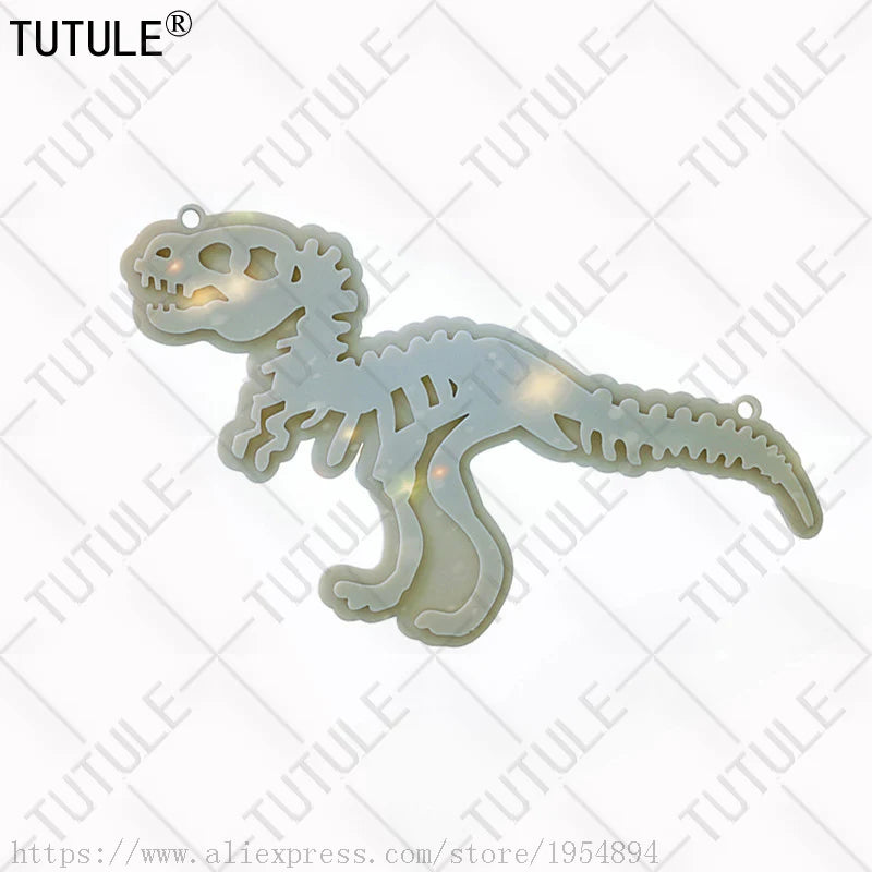 Dinosaur Fossil Mold,Dinosaur Skelleton Mold,Key Fobs Mold,Chocolate,Clay,dinosaur with keychain hole Resin necklace Mold