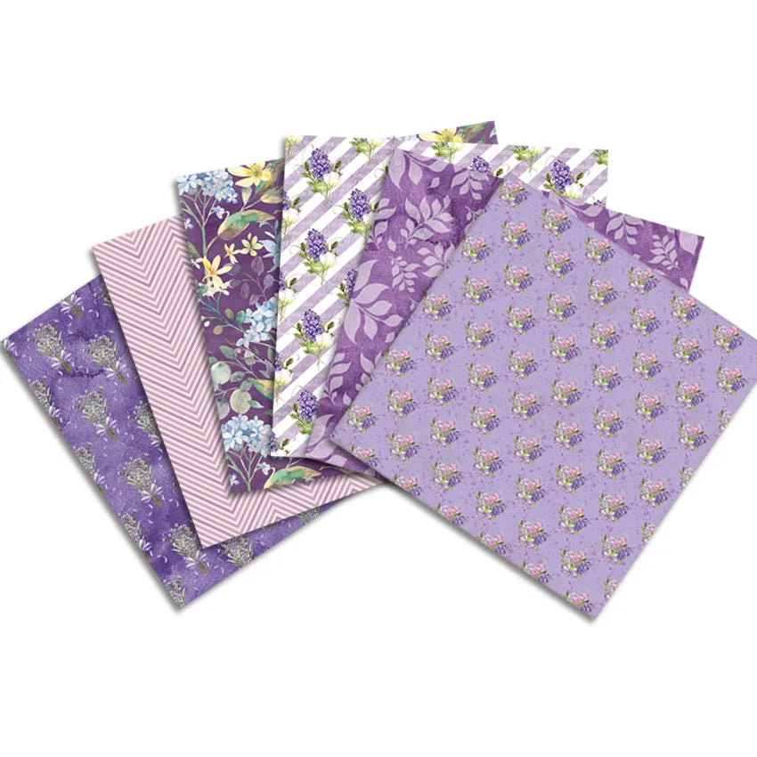 6x6 Scrapbooking Paper Pad  6/12 Sheets Floral Pattern Decorative Paper For Journaling Collage DIY Crafts