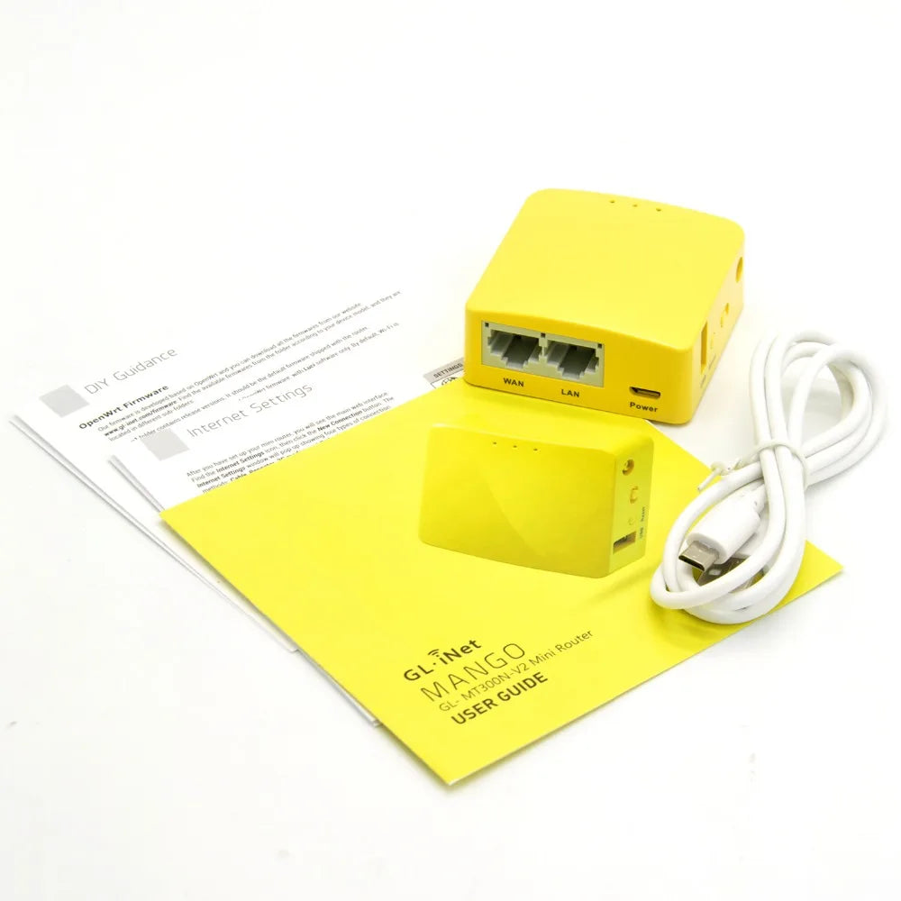 Gl.inet-mt300n-v2(mango) Portable Mini Travel Wireless Pocket Router