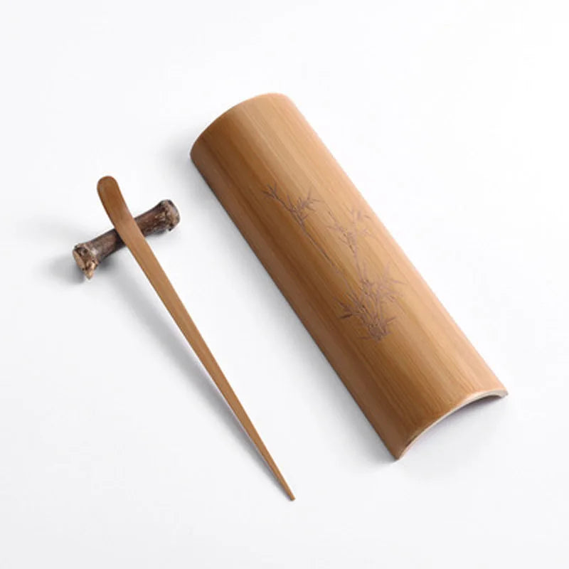 Handmade Chinese Bamboo Tea Tools Set, Spoon Clip, Scoop, Kung Fu, Gongfu Accessories, Ceremony Gift