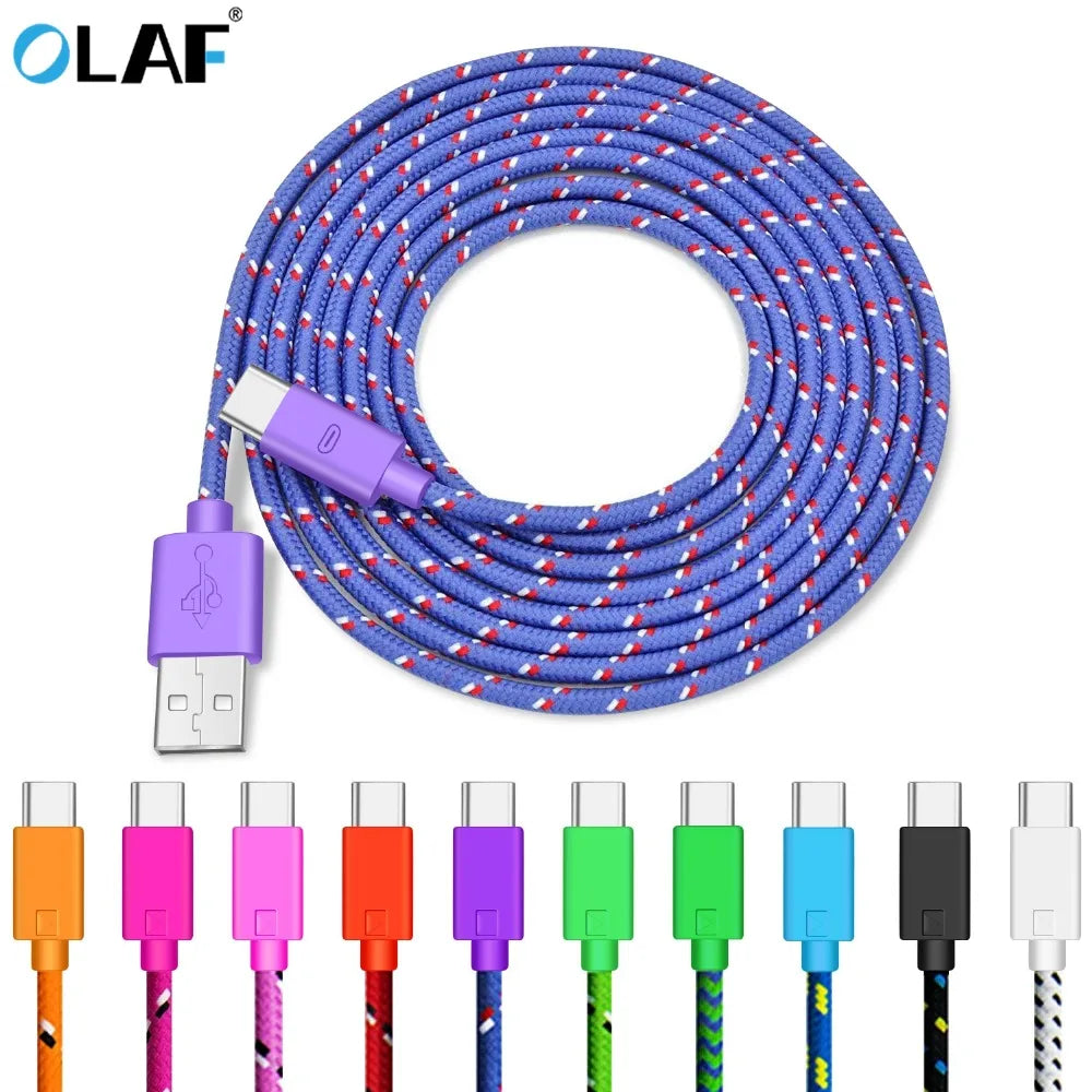 OLAF Nylon Braided USB Type C Cable 1M 2M